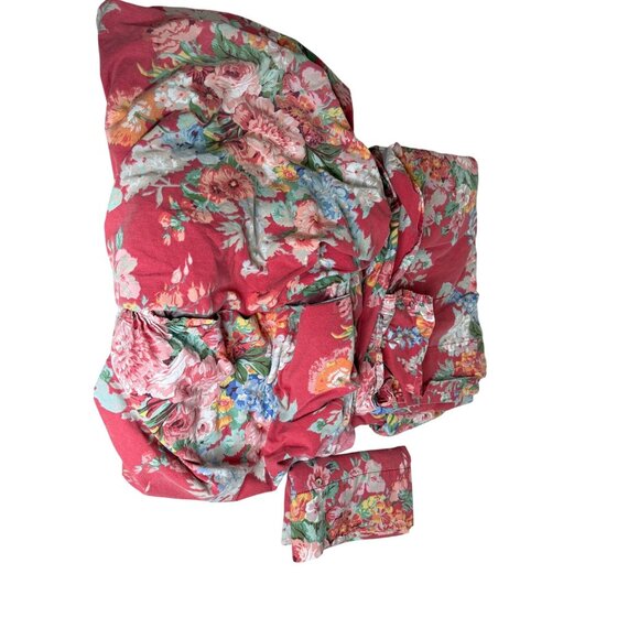 4 piece VTG Ralph Lauren Southampton Beach House Floral Q Sheet Set Cottage Read